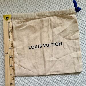Louis Vuitton Tan Pouch with Blue Accents